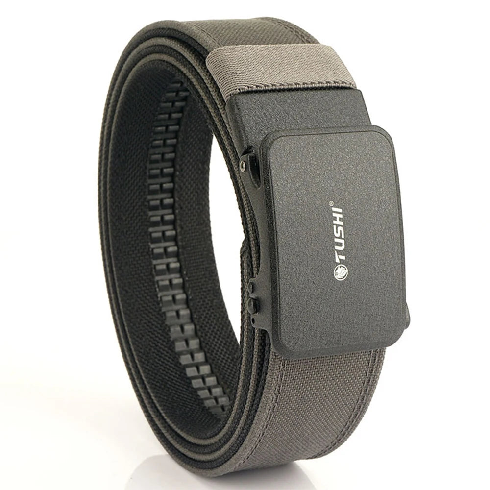 TUSHI New Hard Tactical Belt for Men Metal Automatic Buckle IPSC Gun Belt 1100D Nylon Military Belt Outdoor Sports Girdle Male