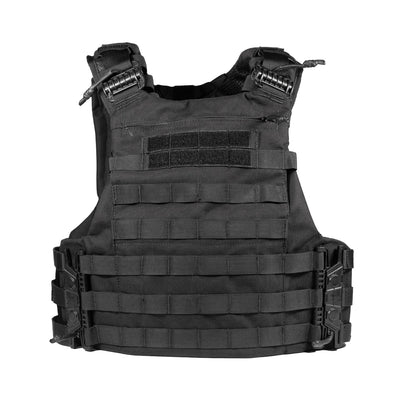 Black Anti-Infrared Flame-Retardant Tactical Vest - 1000D Nylon with Soft and Hard Compartment Design + MOLLE System + Quick Release Buckles |   Outdoor security and survival equipment