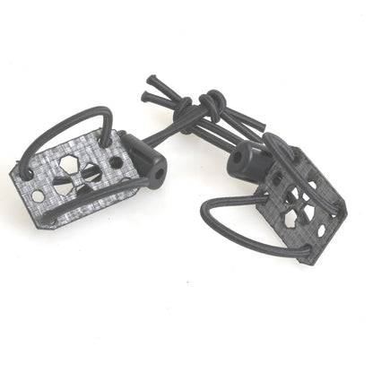 2PCS Tactical Communication PTT Fixed Plate Holder Imported Teg-Ris Elastic Rope Fixed Buckle