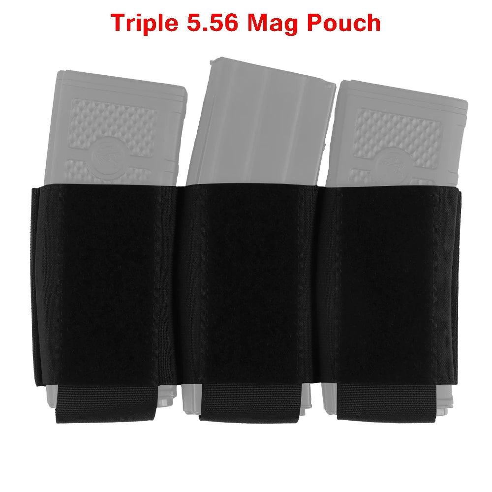 Hunting Triple Magazine Pouch 5.56 7.62 Single Double Triple Magazine Bag for AK47 AR15 Tactical Vest Rig Holster for Shooting