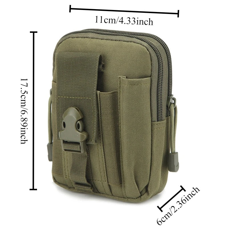 Outdoor Sports Tactical Waist Belt Bag 6 Inch Phone Coin Pouch Molle Accessory Pack Camping Gear Edc Pouch Molle Bag