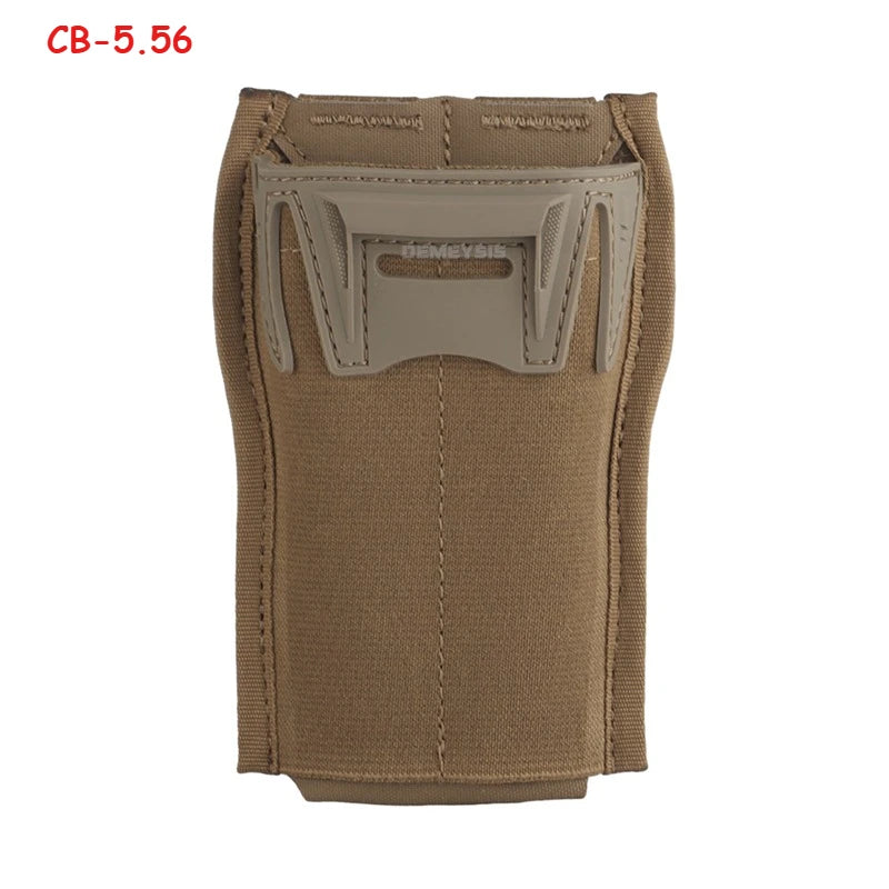 Tactical 5.56mm Single Mag Pouch MOLLE Quick Release Magazine Holder for AR15 M4 Airsoft Vest Plate Carrier Hunting Gear