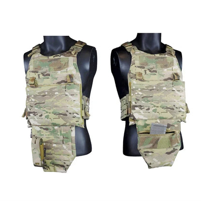 Tactical Abdominal Bag Vest Laser Cutting Molle Pouch Expansion Conversion Protect Bag Accessories