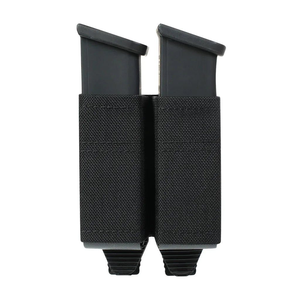 FAST 9MM Pistol Single/Double Magazine Pouch MOLLE Mag Pouch with Quick Release Kydex Insert for  M9 P226 HK USP