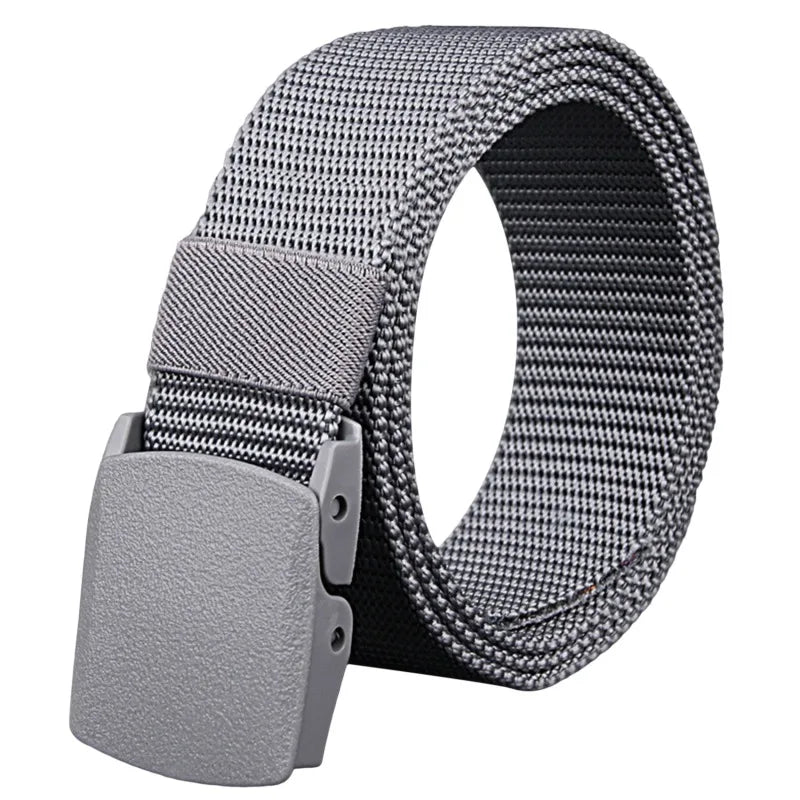 120cm Men Female Belts Military Nylon Adjustable Belt Outdoor Travel Tactical Waist Belt with Plastic Buckle for Pants 6 Colors