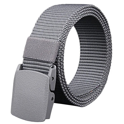 120cm Men Female Belts Military Nylon Adjustable Belt Outdoor Travel Tactical Waist Belt with Plastic Buckle for Pants 6 Colors