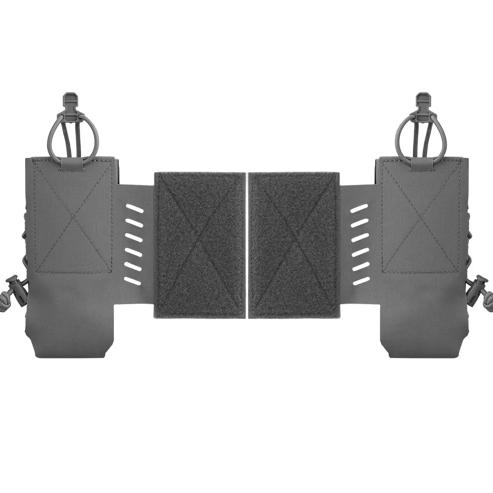 2PCS Radio Pouch Shock Cord Retension Chest Rig Side Bag Hanging Side Bag Expands Walkie Talkie Storage for AN/PRC-148/152/163