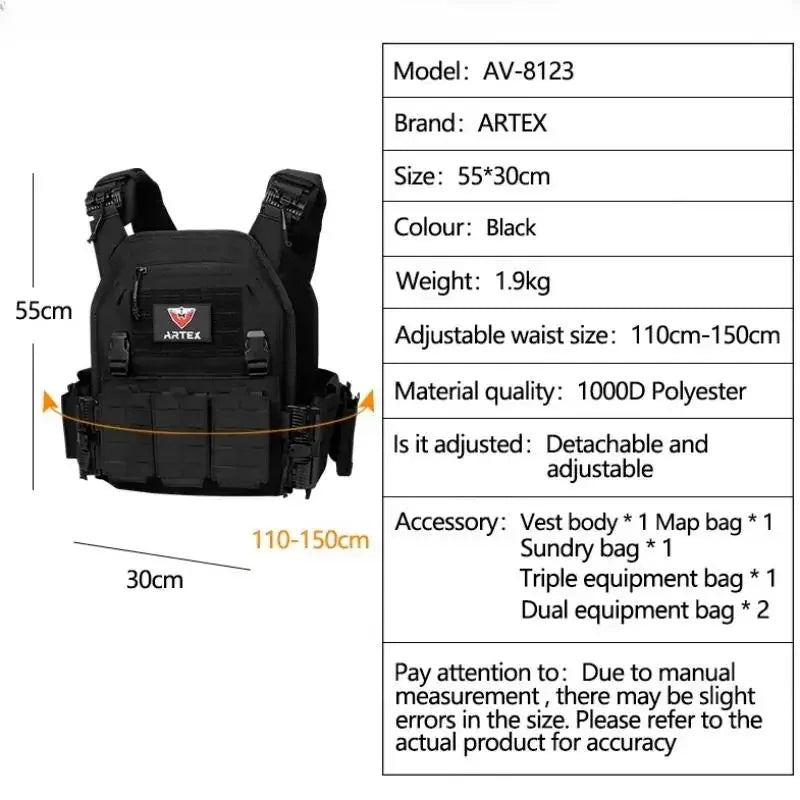 Ranger Green Plate Carrier Tactical Vest With Quick Release Security Molle Chaleco Tactical Bandolier Laser Cut Vest