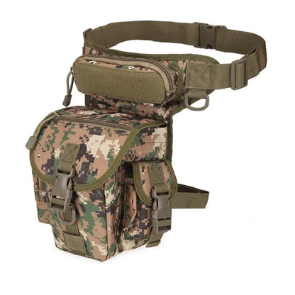 Men's Tactical Drop Leg Bag Multifunctional Waist Pack Adjustable Thigh Belt Hiking  Sports Cycling Waterproof Nylon Camping Bag