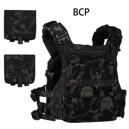 Poseidon Defense Top Grade DP Plate Carrier 3.0 Quick-Release Molle Vest Adjustable Sizing (S/M/L/XL) With 2Pcs Side Pocket