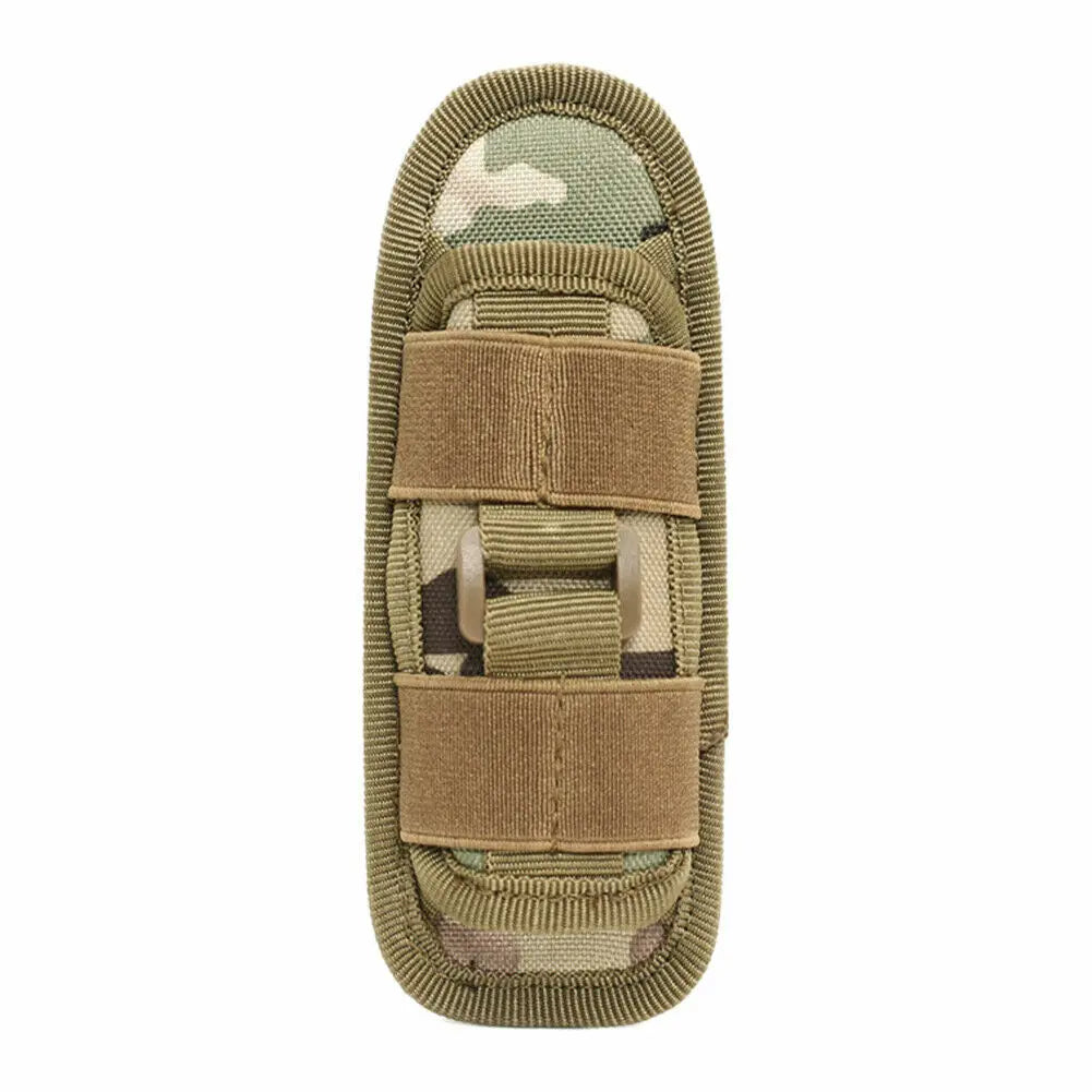 Nylon Tactical Flashlight Holder Molle Belt Holster Torch Case Pouch for Hunting Fishing Outdoor Sports
