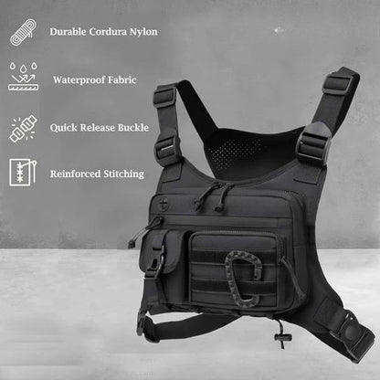 Tactical Chest Bag Men's Vest Edc Waterproof Anti-Theft Chest Pack Rig for Outdoor Cycling Bags Running Front Chest Pack