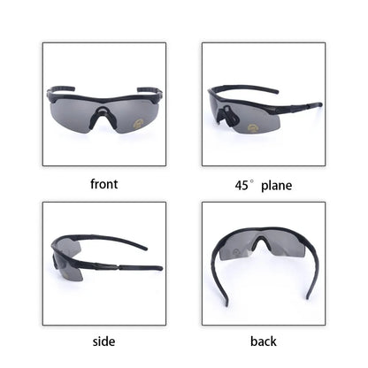 Tactical Goggles CS Airsoft Windproof Army Shooting Polarized Glasses HD 3 Lens Motorcycle Cycling Outdoor Safe Glasses