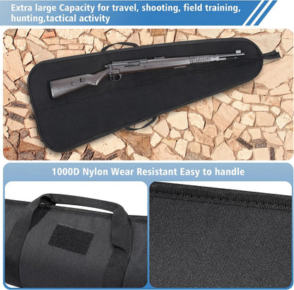 125cm Soft Gun Case Rifle Bag Hunting Gun Carry Cover Tactical Shotgun Case with 2.65" Ultra-Thick Padding Long Gun Backpack