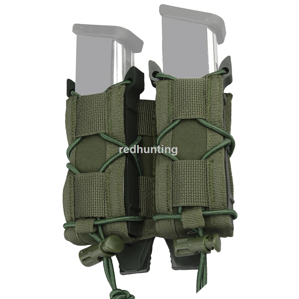 9mm Magazine Pouch Tactical Molle Triple Magazine Pouch Double-Layer Mag Pouches Universal Cartridge Holder for Hunting CS Vest