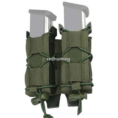 9mm Magazine Pouch Tactical Molle Triple Magazine Pouch Double-Layer Mag Pouches Universal Cartridge Holder for Hunting CS Vest