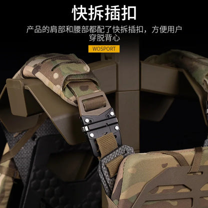 Modular PFM Perforated Lightweight Tactical Vest with Cooling Inner Lining for Outdoor Training