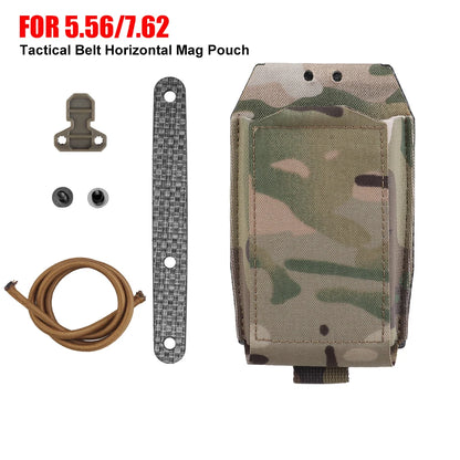 Tactical Belt Magazine Pouch Horizontal Mount Lightweight Outdoor Hunting Shooting Rifle M4 AR 5.56 7.62 MAG Holder Pouch Gear