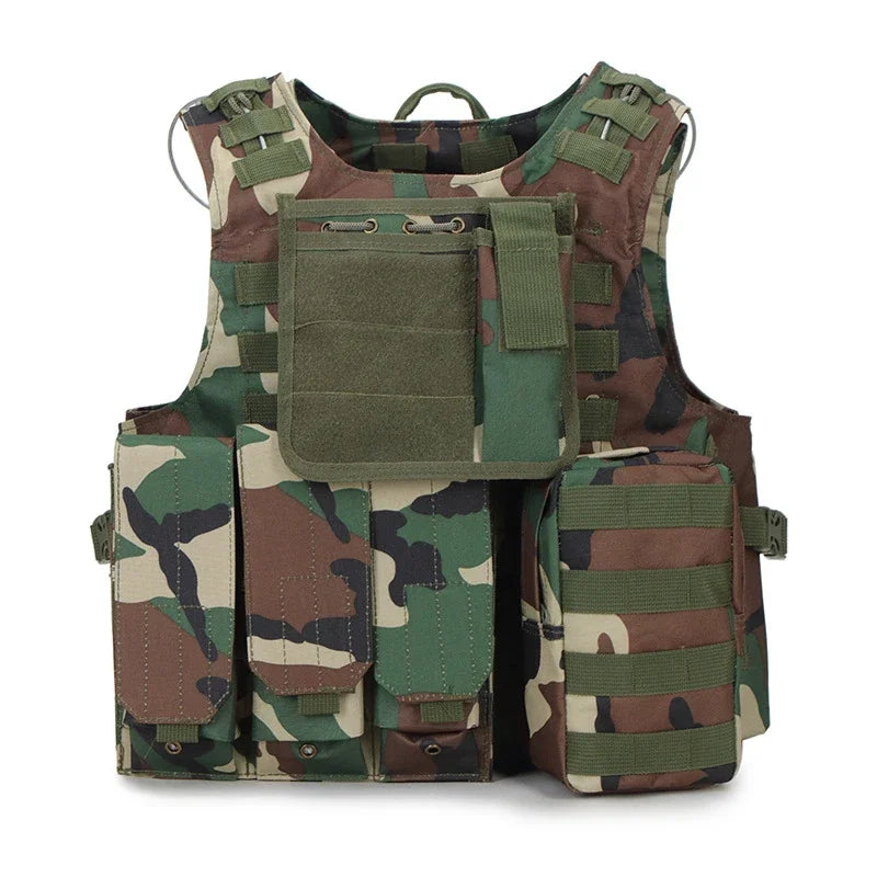 Tactical Vest CS Game Airsoft Assault Molle Vest Equipment Outdoor Clothing Hunting Camouflage Vest Combat Security Waistcoat