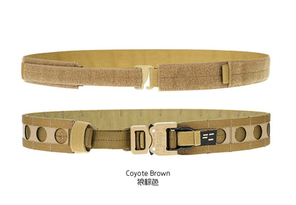 PEW TACTICAL Ferro Style BORA Tactical Belt with Inner Belt - Import C Board Rigid Battle Belt - Molle Duty Belt for Outdoor Hik