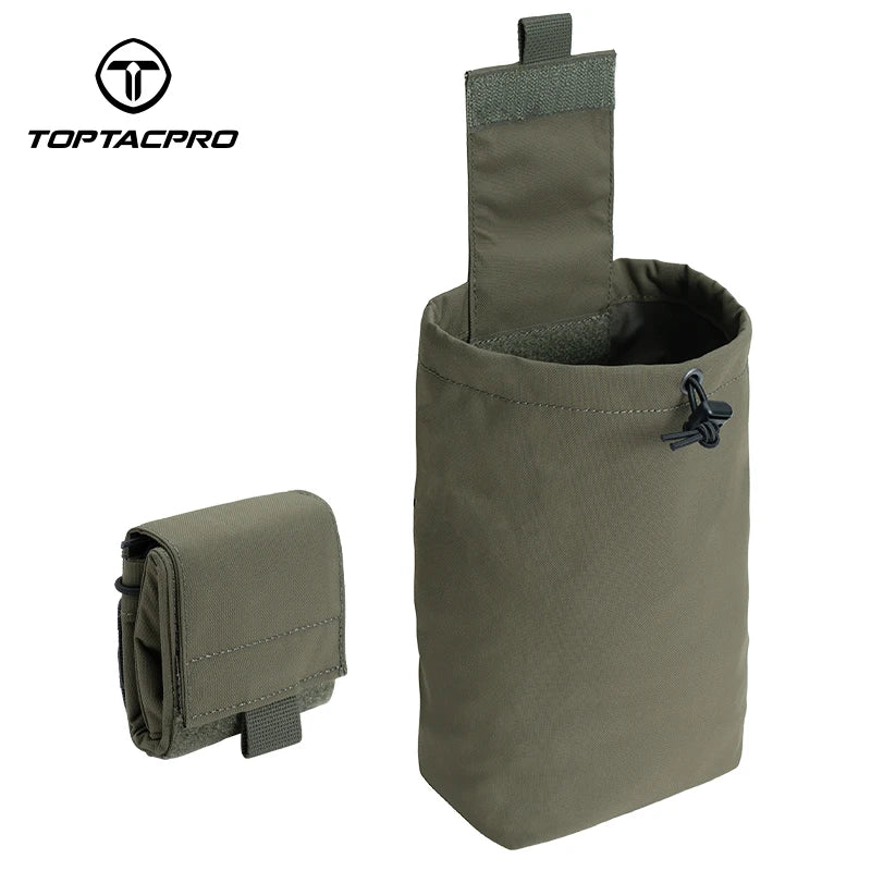 TOPTACPRO Tactical Mini Recycling Pouch EDC Dump Pouch Folding Small Waist Bag Belt Accessories 8534