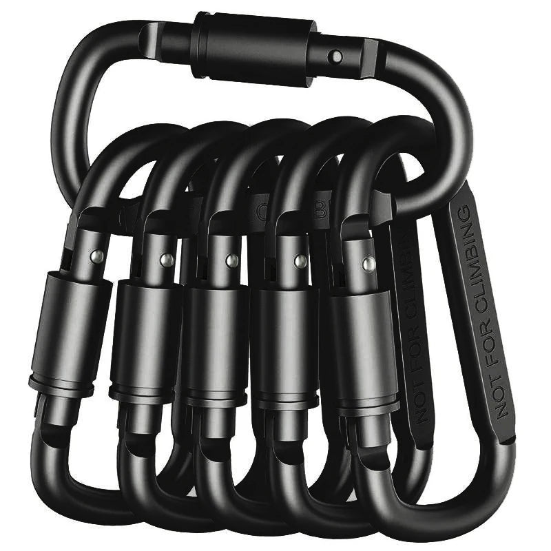 6PCS Carabiner Set For Key Camping Survival EDC Outdoor Keychain Clip  Alloy Aluminum Tactical Caribiner Hook Karabiners