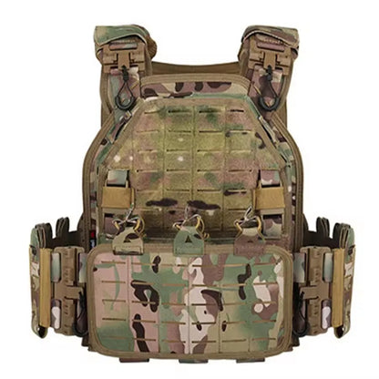Lightweight 6094 Tactical Vest - Quick-Detach MOLLE System, 1000D Nylon Military/LE/Survival Combat Gear