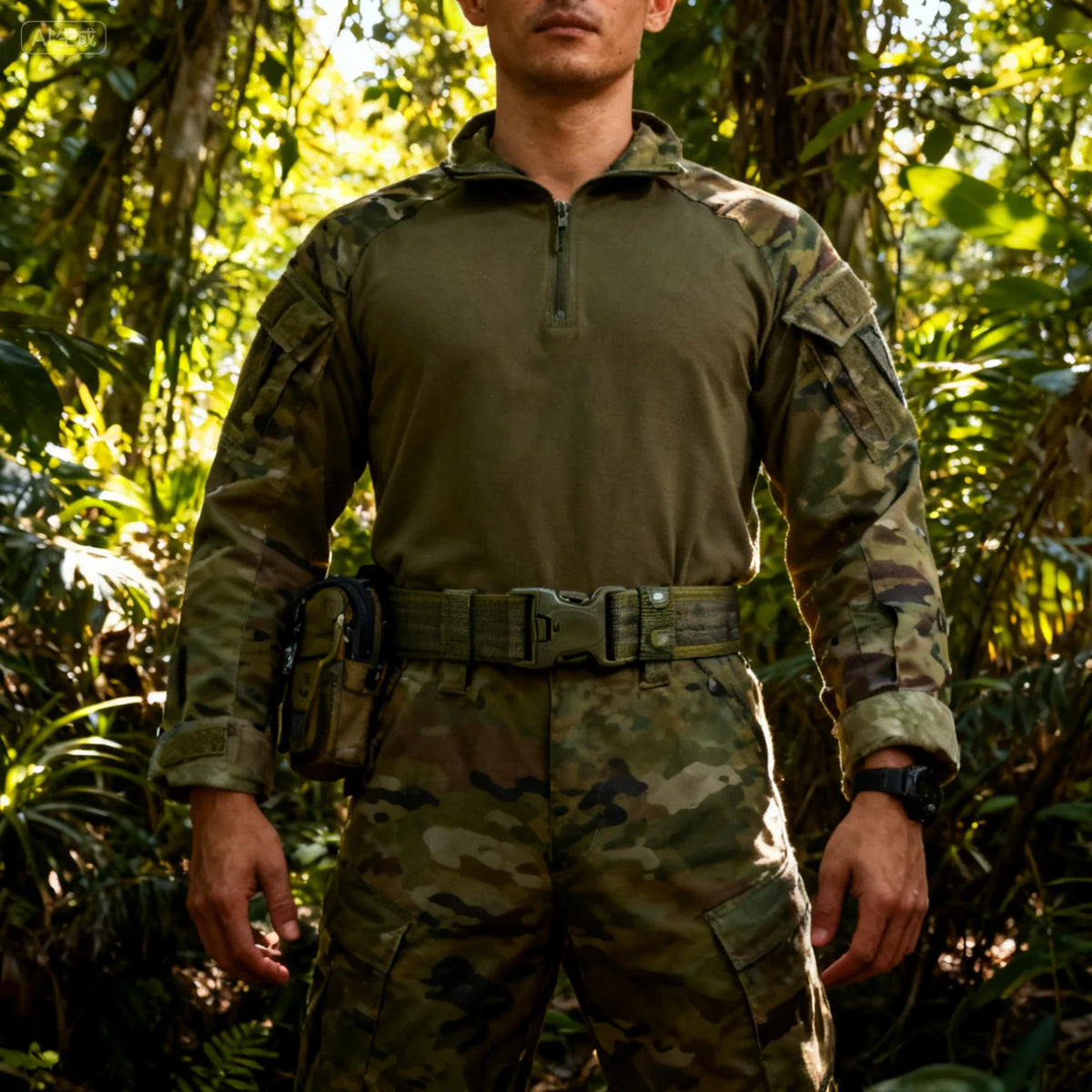 Men's Tactical Belt  Quick Release Belts Outdoor Nylon Military Camouflage Oxford Cloth Wide Waist Belt Hiking EDC Accessories