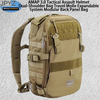 AMAP 3.0 Tactical Assault Helmet Dual-Shoulder Bag Travel Molle Expandable System Modular Back Panel Bag