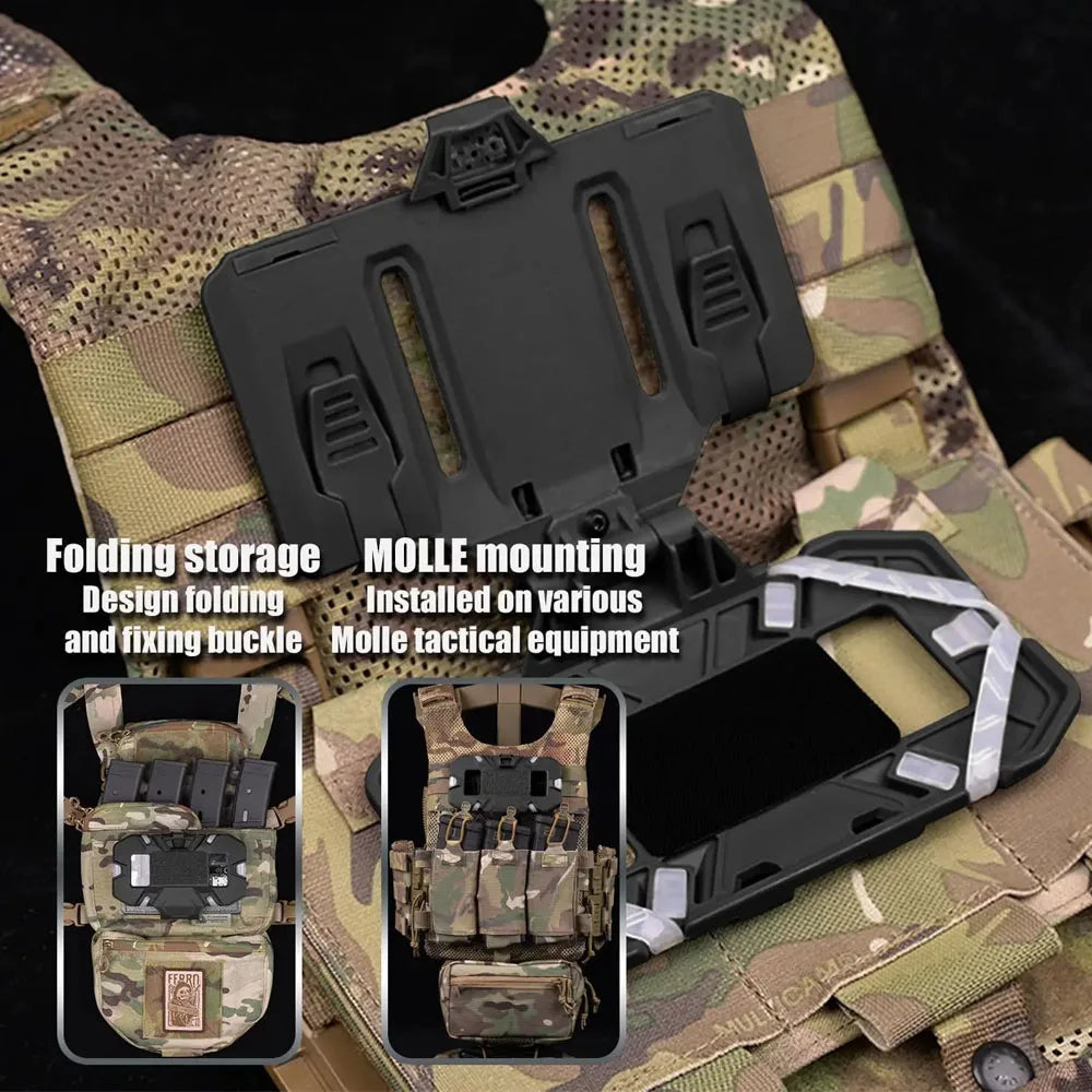 Tactical MOLLE Chest Multi-Function Panel | Navigation/Tactical Phone Case/Map/Storage | Outdoor Hunting Gear Accessory