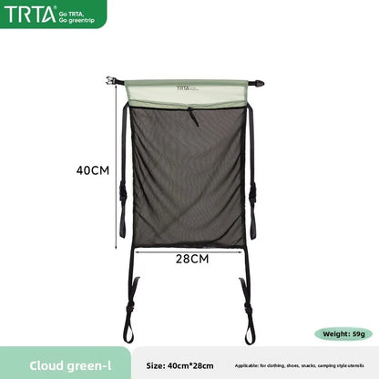 Backpack Expansion Bag Outdoor Backpack Mesh Pouch Wet‑dry Separation Organizer Hiking Camping Travel Shoes Clothes Gear Carrier
