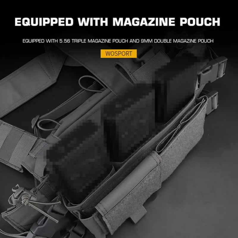 WOSPORT Tactical Vest Chest-mounted With Built-in Quick-release Sleeve MK4 Expansion Mount Breathable Quick-release Camouflage