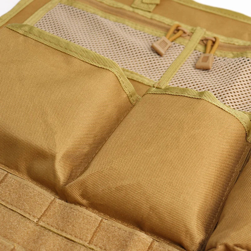 Tactical Car Seat Back Storage Bag Multifunction Hunting Hanging Bag Nylon Pouch Mesh Pocket Universal Portable Car Accessories