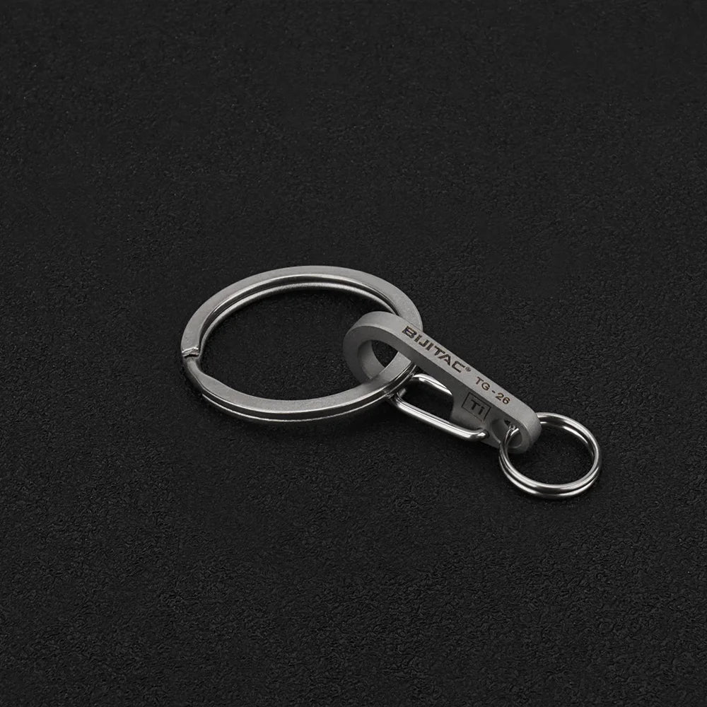 5pcs Titanium Alloy Key Ring 18mm/30mm Keychain Outdoor Tool EDC Buckle Accessories