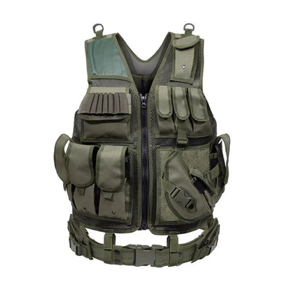 Adjustable Molle Tactical Vest Combat Body Armor Vests Security Guard Hunting Outdoor CS War Game Airsoft Training Jacket Sport