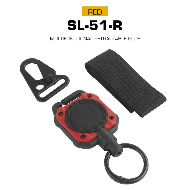 Tactical Multifunctional Retractable Rope Lightweight & Portable Hunting Airsoft Training Gear Battle Belt Plate Carrier