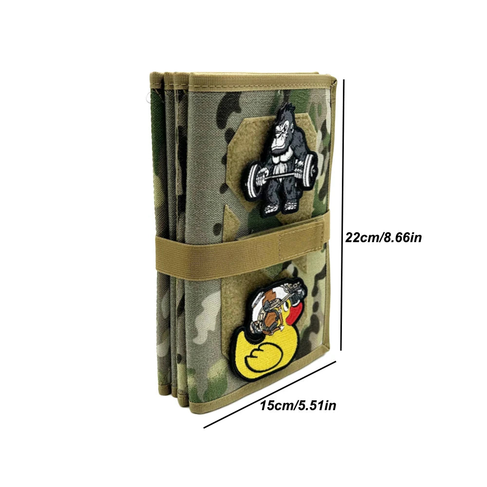 Tactical Patch Display Portable Foldable Portable Patch Board Panel Holder Hook and Loop Storage Booklet Organizer