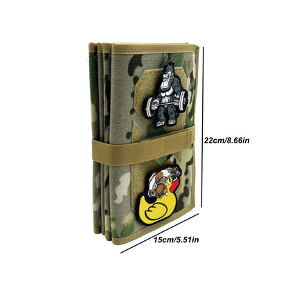 Tactical Patch Display Portable Foldable Portable Patch Board Panel Holder Hook and Loop Storage Booklet Organizer