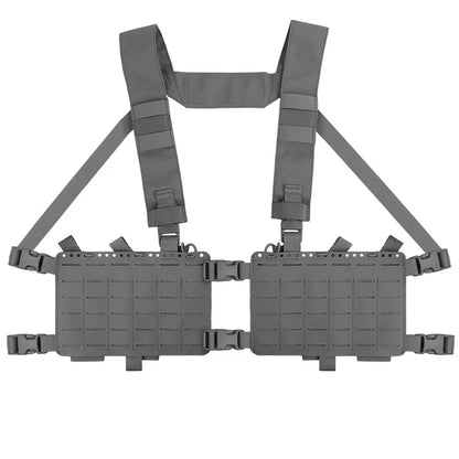 Tactical Chest Rig Universal Bulletproof Vest Elastic Pouch Laser Hole Airsoft Hunting Outdoor Sport Storage Bag MOLLE Equipment