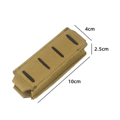 Outdoor Molle 9mm Magazine Pouch Single Mag Holder Universal Laser Cut Flashlight Pouch Knife Pocket Hunting Gear