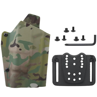 Kydex Tactical Gun Holster for Glock 17/19/19X/45 Compatible X300 Flashlight Hunting Shooting Airsoft Holster Quick Release Gear