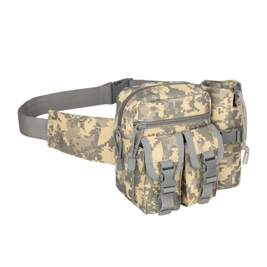 Multi-sport water bottle waist bag is detachable and suitable for outdoor sports such as mountaineering, camping, and hiking