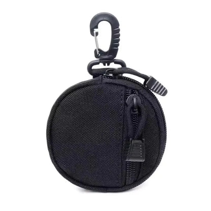 Modular Outdoor Utility Pouch | Small Round MOLLE Compatible Bag | For Hunting Exploration Gear