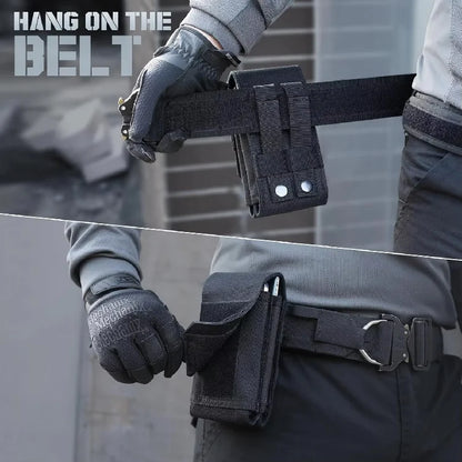 Double Molle Laser Cell Phone Pouch Tactical Belt EDC Pouch Holder Waist Accessories Bag Outdoor Camping Mobile Phone Pack Bag