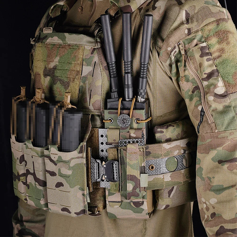 Tactical Universal Radio Pouch MPU5 PRC163 152 148 PTT Holder Bag Walkie-talkie Storage Pocket FC Style Outdoor Hunting