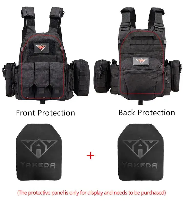 Yakeda 6094 Vests Plate Carrier Vest Camouflage Molle Nylon Modular Vest Tactical Vests Outdoor Hunting Men Vest