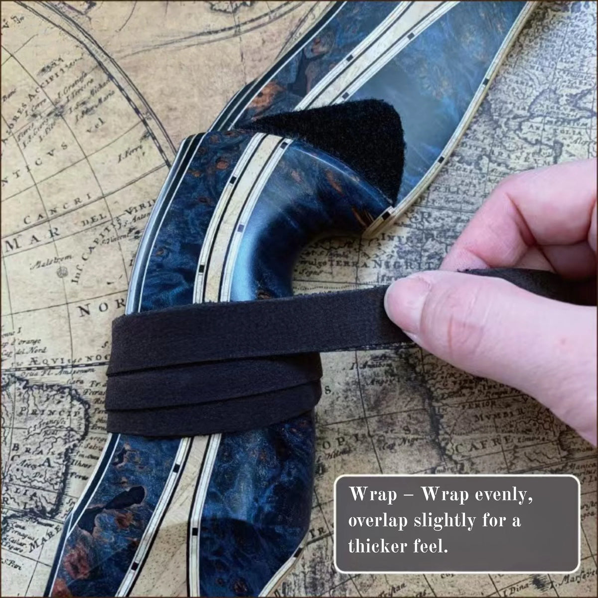 Genuine Leather Wrap Grip for Recurve/Trad Bow – Cowhide Grip Tape, Sweat-Absorbent, Self-Adhesive, 15mm X 50/80 Inches