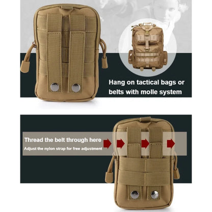 outdoor tactical waist bag 6 inch phone pouch cycling sports multifunctional molle expansion accessory pouch