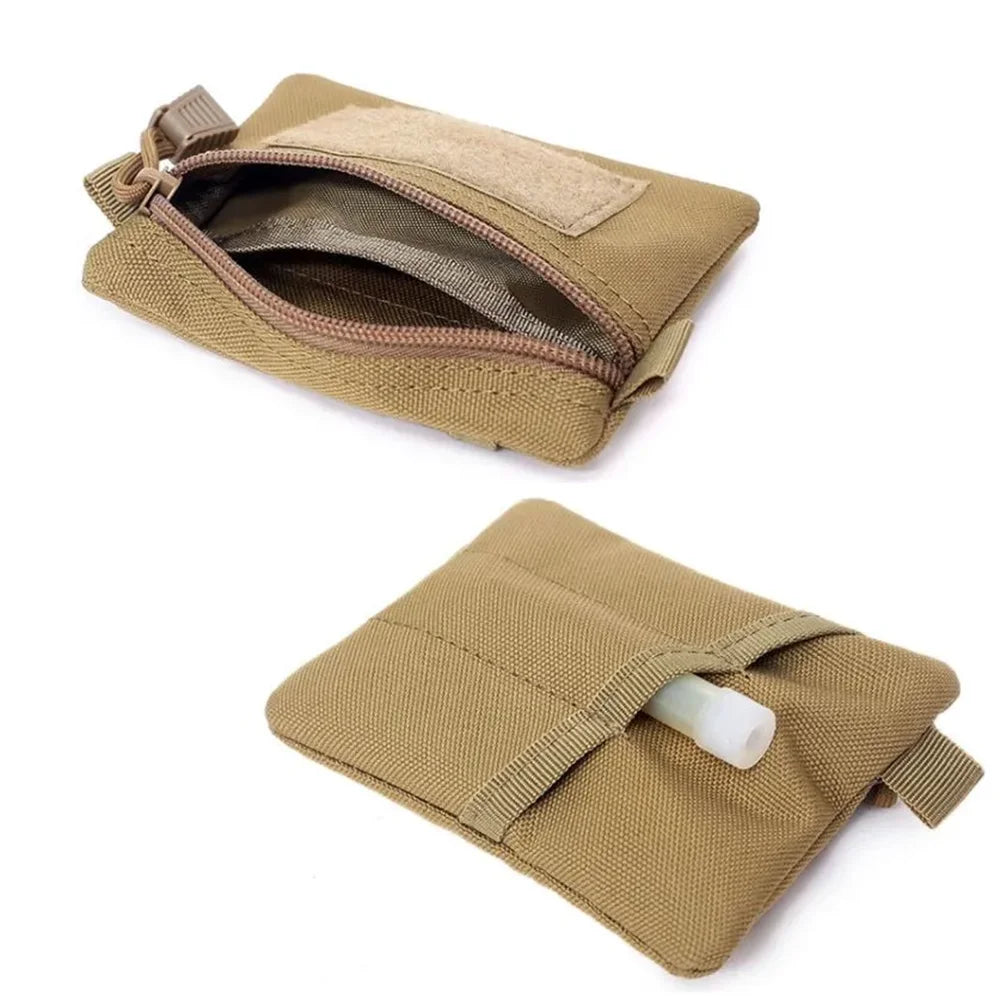 EDC Molle Waist Pouch Waterproof Portable Zipper Wallet Pack for Outdoor Camping Hiking Hunting Travel