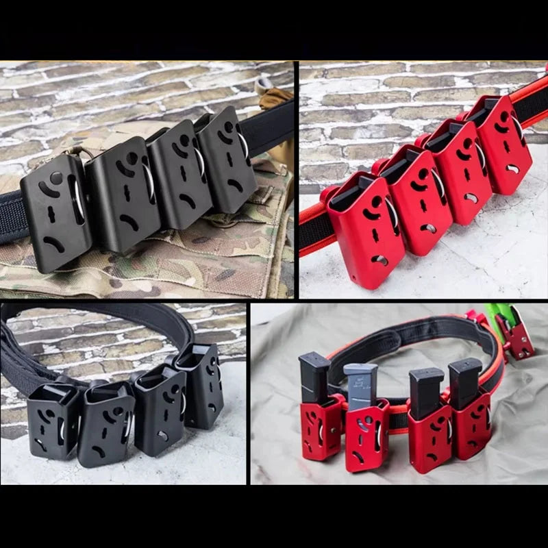 IPSC Aluminum Magazine Pouch, CNC Machined, 360° Multi-Angle Adjustable Quick-Draw Holster for Glock,1911, Hi-Capa & More Pistol